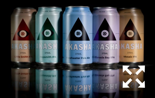 Akasha Brewing New Core Range in Rebranded Packaging
